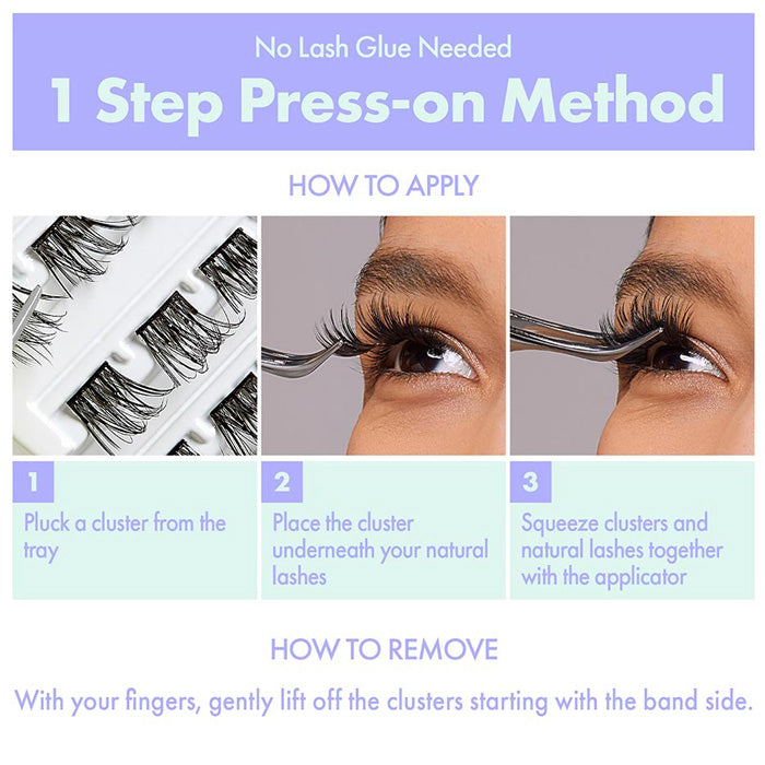 iENVY By Kiss Press & Go Pre-Glued Lash Clusters All-In-One Lash Kit - IPK01/IPK02/IPK03 Alexwigs