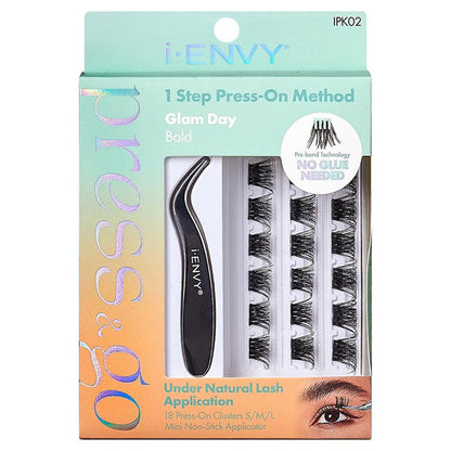iENVY By Kiss Press & Go Pre-Glued Lash Clusters All-In-One Lash Kit - IPK01/IPK02/IPK03 Alexwigs