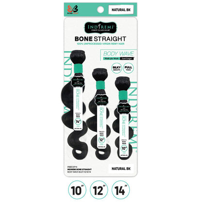 Bobbi Boss Indiremi 100% Unprocessed Virgin Remy Hair Weave Bone Straight - BODY WAVE MULTI Alexwigs