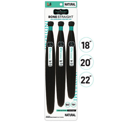 Bobbi Boss Indiremi 100% Unprocessed Virgin Remy Hair Weave - BONE STRAIGHT MULTI Alexwigs