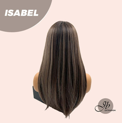 JBEXTENSION 22 Inches Dark Brown With Blonde Highlight Straight Wig ISABEL Alexwigs