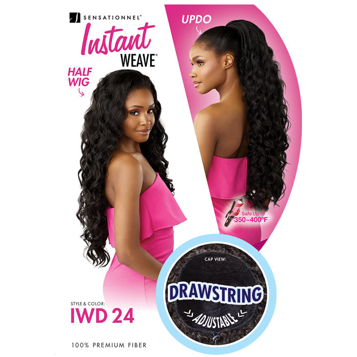 Instant Weave By Sensationnel Drawstring Cap Half Wig - IWD 24 Alexwigs
