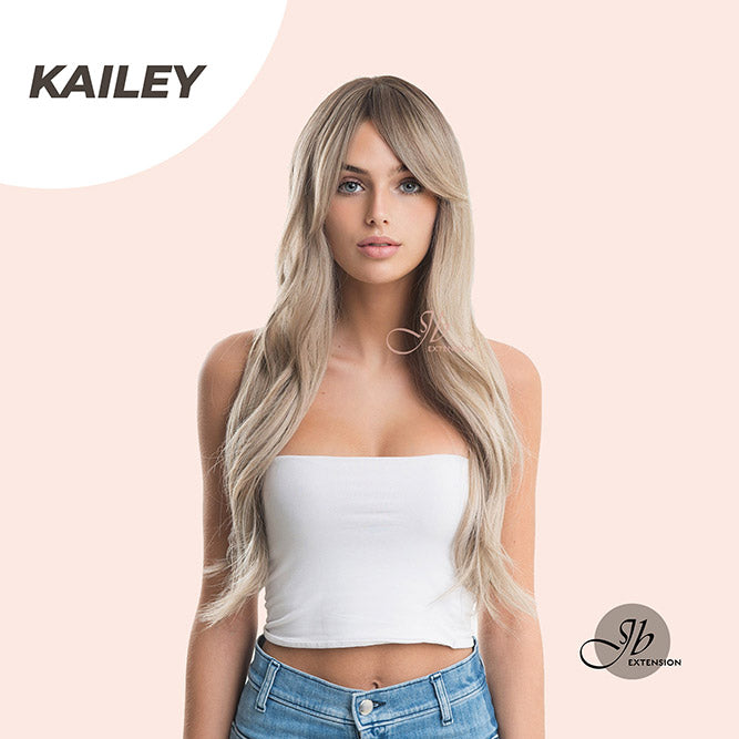 JBEXTENSION 25  Inches Curly Cold Blonde Wig With Bangs KAILEY Alexwigs