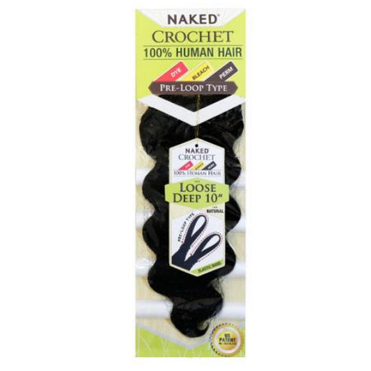 Shake N Go Naked 100% Human Hair Pre-Looped Crochet Braid - LOOSE DEEP 10-16" Alexwigs