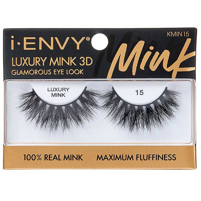 iENVY By Kiss 100% Real Mink Luxury Mink 3D Lashes 20 mm - LUXURY MINK (KMIN 08/11/15/16/23) Alexwigs