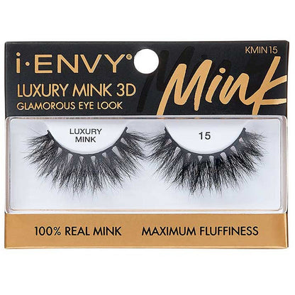 iENVY By Kiss 100% Real Mink Luxury Mink 3D Lashes 20 mm - LUXURY MINK (KMIN 08/11/15/16/23) Alexwigs