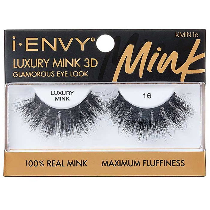 iENVY By Kiss 100% Real Mink Luxury Mink 3D Lashes 20 mm - LUXURY MINK (KMIN 08/11/15/16/23) Alexwigs