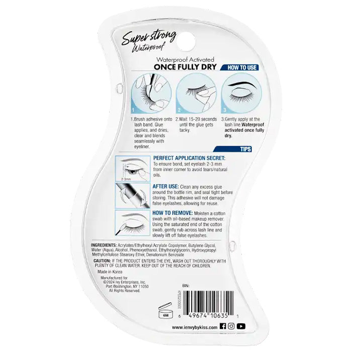 Kiss I-Envy Super Strong Waterproof  Eyelash Adhesive - CLEAR Alexwigs