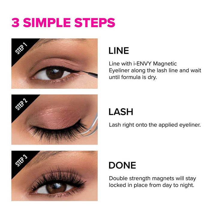 Kiss i-Envy Double Strength Magnetic Lashes - KPML03 - 3D 02 Alexwigs