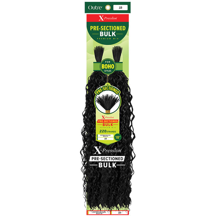 X-Pression Pre-Sectioned Bulk - DOMINICAN CURL BULK 18" - By Outre