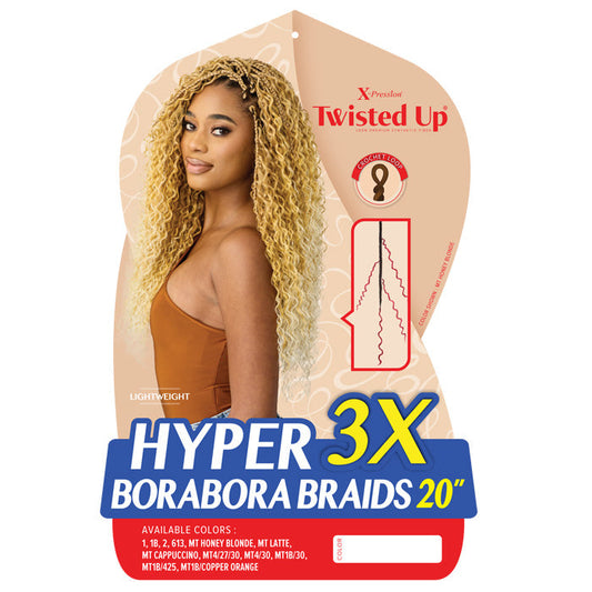 Twisted Up X-Pression By Outre Pre-Loop Crochet Braid - HYPER BORABORA BRAIDS 20" 3X Alexwigs