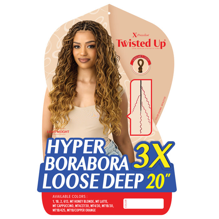 Twisted Up X-Pression By Outre Pre-Loop Crochet Braid - HYPER BORABORA LOOSE DEEP 20" 3X Alexwigs