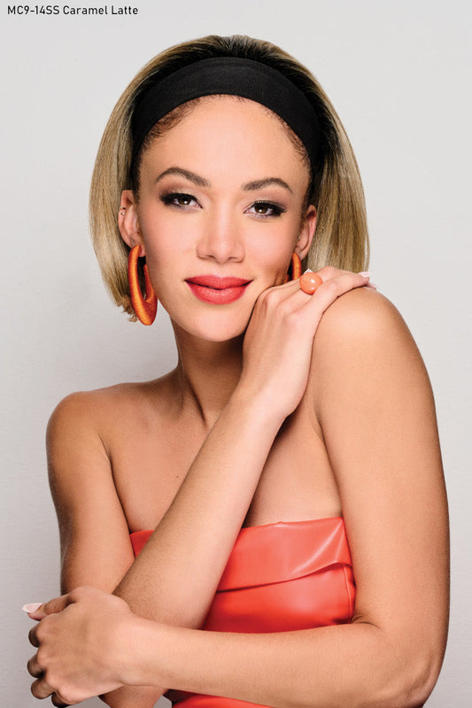 14" Classic Bob Headband Wig by Kim Kimble | Headband Wig | Heat Friendly Synthetic Alexwigs