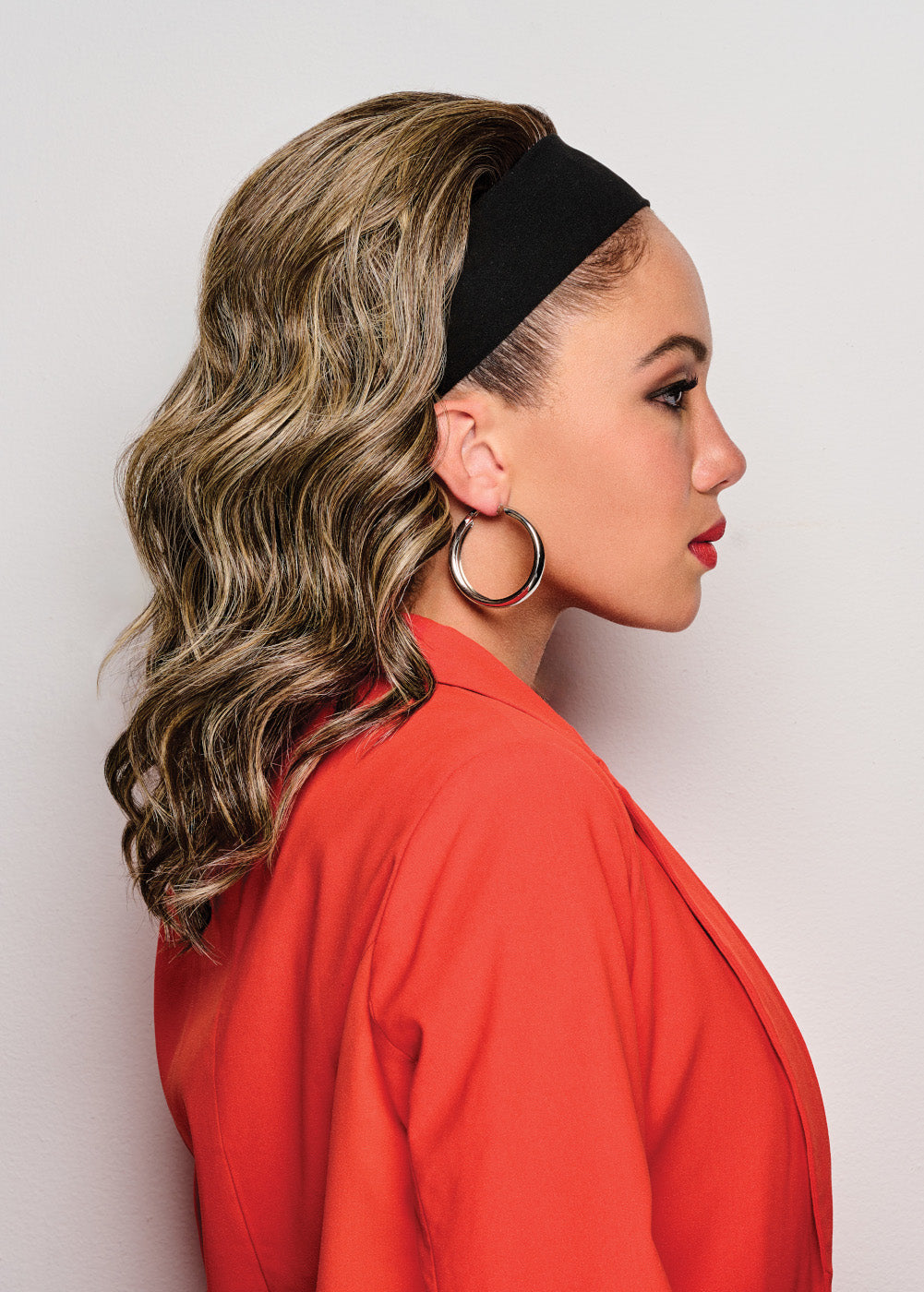 18" Wavy Waves Headband Wig by Kim Kimble | Heat Friendly Synthetic Alexwigs