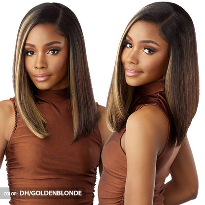 Sensationnel What Lace Human Hair Blend Glueless 13X6 HD Lace Front Wig - SHIYANA 14" Alexwigs