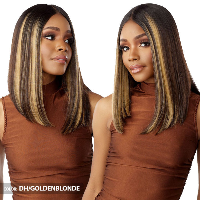 Sensationnel What Lace Human Hair Blend Glueless 13X6 HD Lace Front Wig - SHIYANA 14" Alexwigs