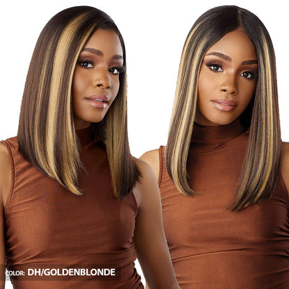 Sensationnel What Lace Human Hair Blend Glueless 13X6 HD Lace Front Wig - SHIYANA 14" Alexwigs