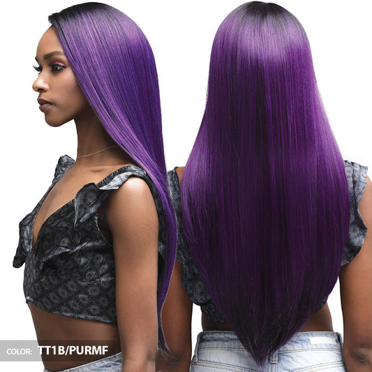 Bobbi Boss Human Hair Blend 13"x4" Hand-Tied Swiss Lace Front Wig - MBLF180 DAYANA Alexwigs