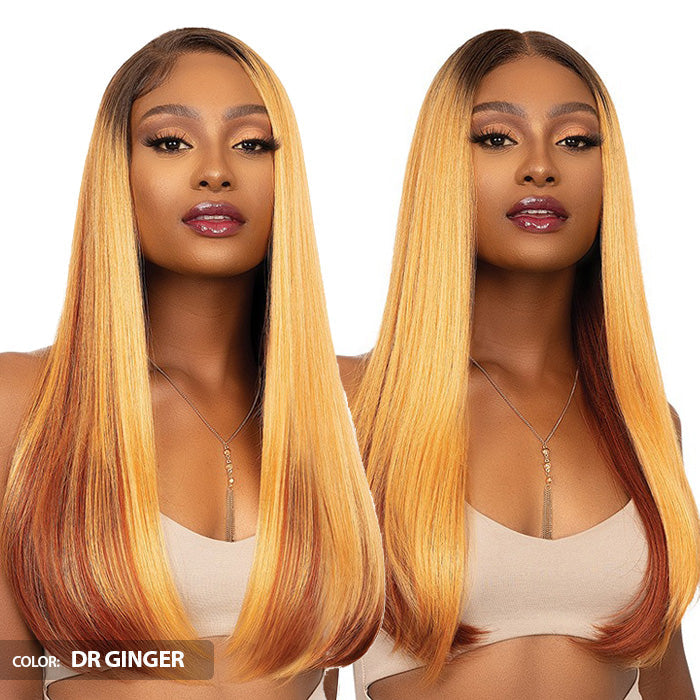 Janet Collection Melt Glueless Human Hair Mix 360 HD 13x6 Frontal Lace Wig - APIA Alexwigs