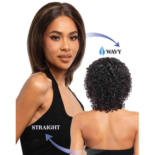 Bobbi Boss Glueless 100% Unprocessed Human Hair 13x4 Lace Front Wig Wet & Wavy - MHLF530 BLAIRE Alexwigs