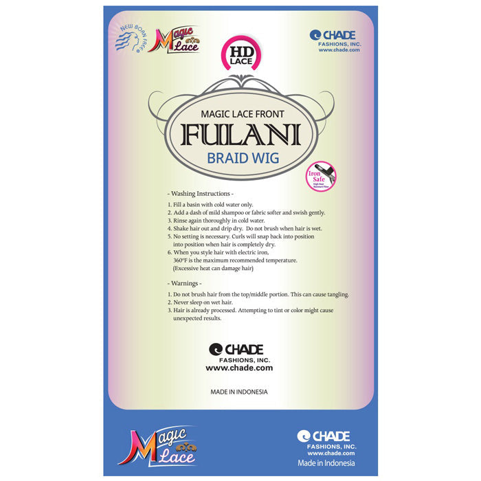Chade Fulani Braid Magic HD Lace Front Wig - MLBF02 Alexwigs