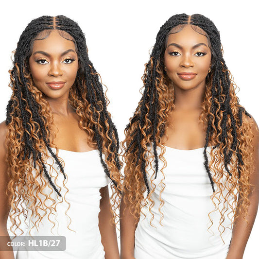 Janet Collection Melt Human Hair Blend Glueless 360 HD 13x6 Lace Front Wig - BOHO DREAM LOCS 32" Alexwigs