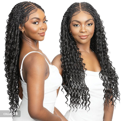 Janet Collection Melt Human Hair Blend Glueless 360 HD 13x6 Lace Front Wig - BOHO SENEGAL TWIST 30" Alexwigs