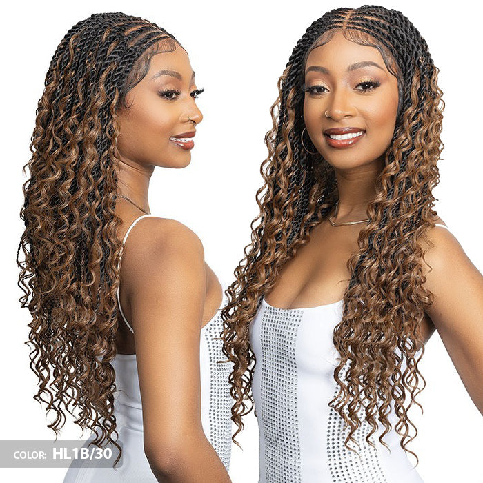 Janet Collection Melt Human Hair Blend Glueless 360 HD 13x6 Lace Front Wig - BOHO SENEGAL TWIST 30" Alexwigs