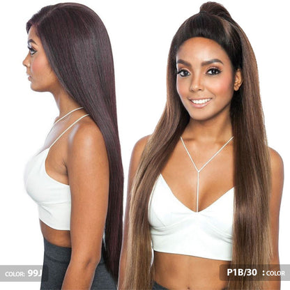 Melanin Queen Brazilian Frontal Lace Tiger Eye 13x4 Wig - MLF02 YAKY SLEEK 30" Alexwigs