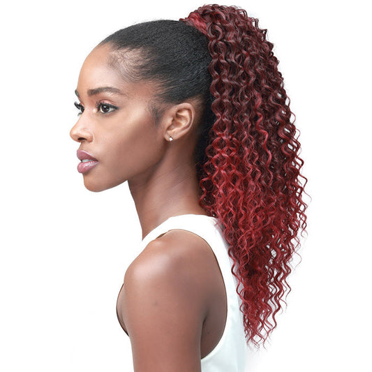 Bobbi Boss Human Hair Blend Tress Up Ponytail WATER WAVE 18" Alexwigs