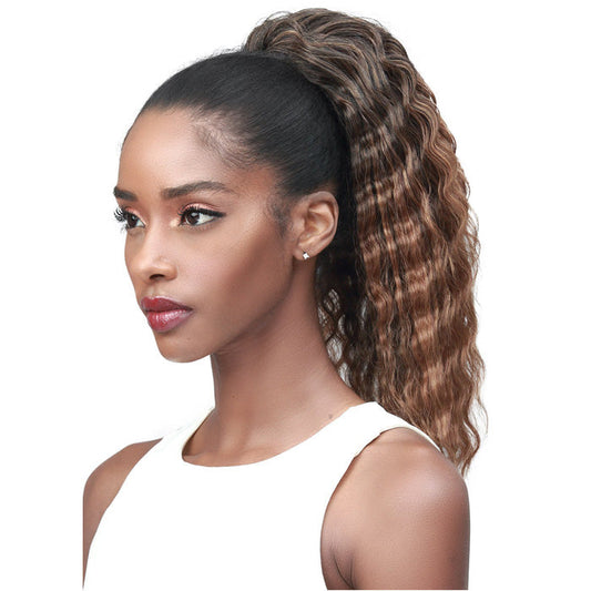 Bobbi Boss Human Hair Blend Tress Up Ponytail CRIMP CURL 14" - 26" Alexwigs
