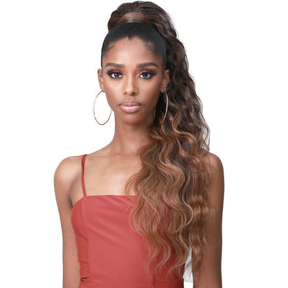 Bobbi Boss Human Hair Blend Tress Up Ponytail - BODY WAVE 28" Alexwigs