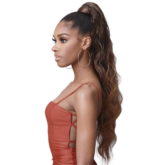 Bobbi Boss Human Hair Blend Tress Up Ponytail - BODY WAVE 28" Alexwigs
