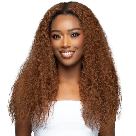 Bobbi Boss Miss Origin Human Hair Blend Full Cap Wig - MOGFC028 - BEACH CURL 24 Alexwigs