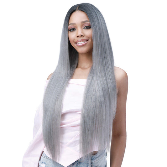 Bobbi Boss Human Hair Blend Miss Origin 13x6 Swiss Lace Frontal Wig - MOGLWST32 NATURAL STRAIGHT 32 Alexwigs
