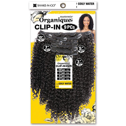Shake N Go Organique Clip In 9PCS Weave - COILY WATER Alexwigs