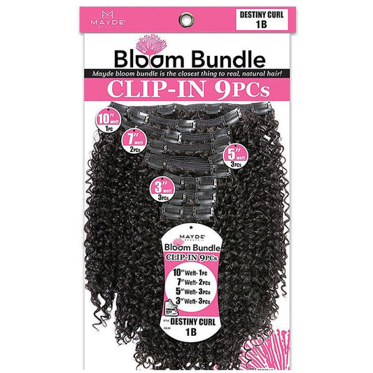 Mayde Beauty Synthetic Bloom Bundle CLIP-IN Weave - DESTINY CURL 9PCS Alexwigs