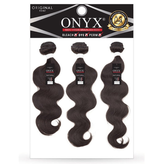 Onyx 7A 100% Brazilian Virgin Remi Human Hair Weave Bundle - 3X BODY WAVE (12-20") Alexwigs