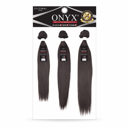 Onyx 100% Brazilian Virgin Remi Human Hair Weave - 7A TRIPLE BUNDLE STRAIGHT (10"/12"/14"-22"/24"/26") Alexwigs