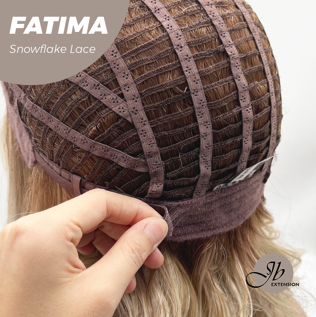 [PRE-ORDER] JBEXTENSION 12 Inches Blonde Curly Pre-Cut Side Part Snowflake Lace Frontlace Glueless Wig FATIMA SNOWFLAKE【BENDY EAR TABS】- M/L Alexwigs