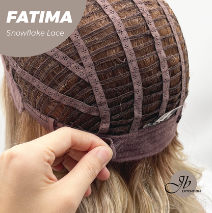 [PRE-ORDER] JBEXTENSION 12 Inches Blonde Curly Pre-Cut Side Part Snowflake Lace Frontlace Glueless Wig FATIMA SNOWFLAKE【BENDY EAR TABS】- M/L Alexwigs