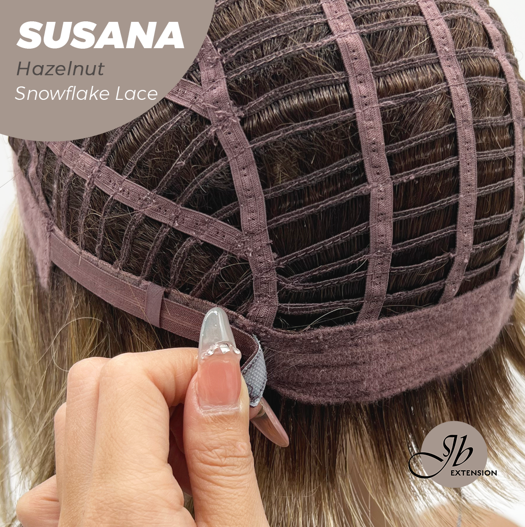 [PRE-ORDER] JBEXTENSION 9 Inches Hazelnut Pre-Cut Side Part Snowflake Lace Frontlace Glueless Wig SUSANA HAZELNUT【BENDY EAR TABS】 Alexwigs