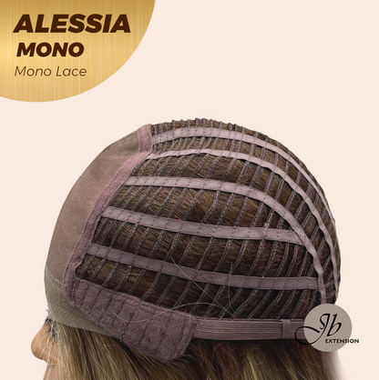 [PRE-ORDER] JBEXTENSION ALESSIA MONO Monofilament Handmade Wig 6X5 Full Monofilament Hand Tied Top Wig 10 Inches Bob Cut Mix Blonde Mono Lace Wig Glueless Wig ALESSIA MONO【BENDY EAR TABS】 Alexwigs