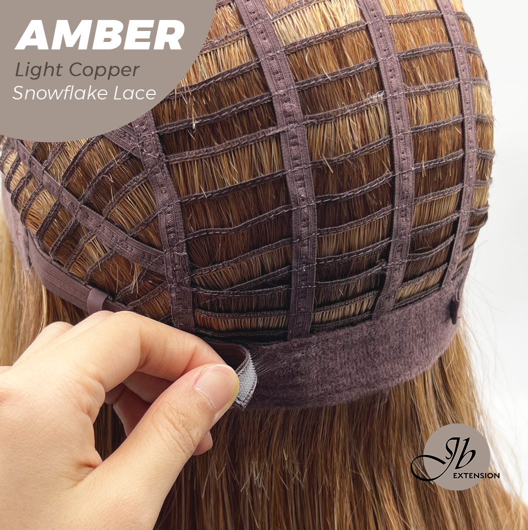 [PRE-ORDER] JBEXTENSION 21 Inches Straight Light Copper Pre-Cut T Part Snowflake Lace Frontlace Glueless Wig AMBER LIGHT COPPER【BENDY EAR TABS】 Alexwigs