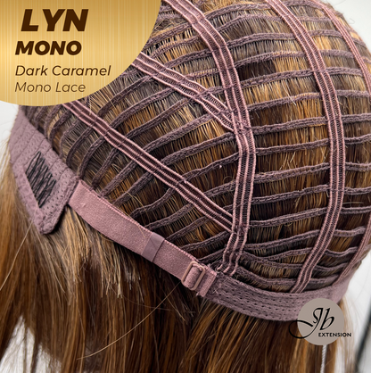 [PRE-ORDER] JBEXTENSION LYN DARK MONO Partial Monofilament Wig 17 Inches Dark Caramel Partial Mono Lace Glueless Wig LYN MONO DARK CARAMEL【BENDY EAR TABS】 Alexwigs