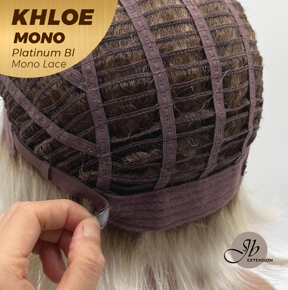 [PRE-ORDER] JBEXTENSION KHLOE MONO 6X5 Full Monofilament Hand Tied Top Wig 12 Inches Bob Cut Platinum Blonde Mono Lace Handmade Futura Fiber Wig With Anti-slip Silicone Strips Glueless Wig KHLOE MONO PLATINUM BLONDE【BENDY EAR TABS】 Alexwigs
