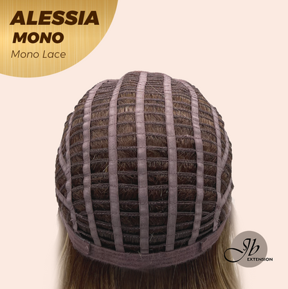 [PRE-ORDER] JBEXTENSION ALESSIA MONO Monofilament Handmade Wig 6X5 Full Monofilament Hand Tied Top Wig 10 Inches Bob Cut Mix Blonde Mono Lace Wig Glueless Wig ALESSIA MONO【BENDY EAR TABS】 Alexwigs