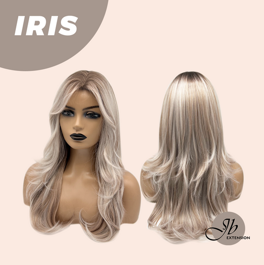 JBEXTENSION 22 Inches Curly Pinkish Blonde Highlight Wig IRIS Alexwigs