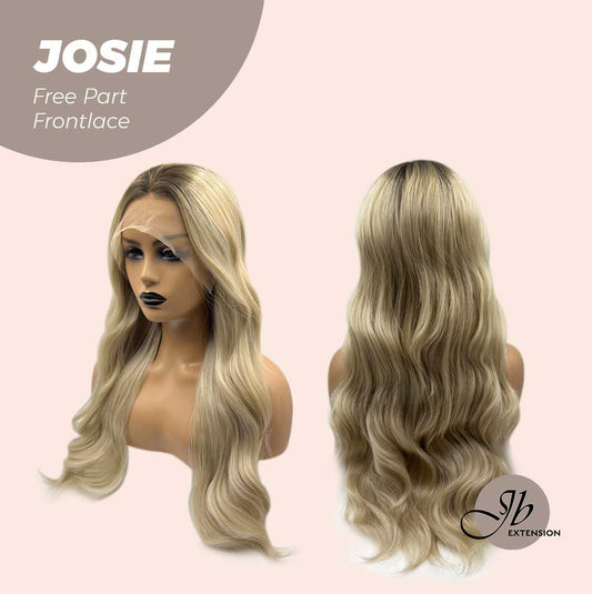 JBEXTENSION 26 Inches Blonde With Dark Root Wave Lace Front Wig.Pre Plucked 6*14 HD Transparent Lace Frontal Glueless Wig JOSIE Alexwigs
