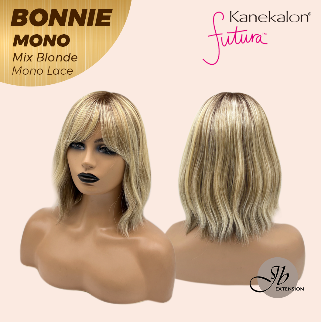 [PRE-ORDER] HOT OF SEASON - BONNIE MONO MIX BLONDE Full Monofilament Handmade Full Lace Full Hand Tied Wig 12 Inches Mix Blonde With Dark Root Mono Lace Handmade Futura Fiber Glueless Wig BONNIE MONO MIX BLONDE【BENDY EAR TABS】 Alexwigs